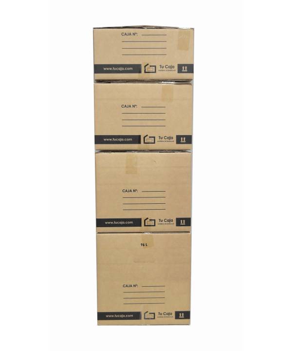 Pack 20 cajas de cartón GRANDES 60x40x40mm con asas para mudanza  ultrarresistentes- Fabricadas en España- Biodegradables y ecológicas (PACK  20uds 60x40x40) : : Oficina y papelería
