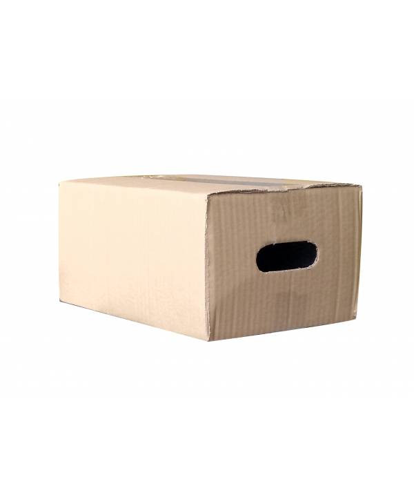 Caja de cartón marrón 32 x 22 x 15 c/asas
